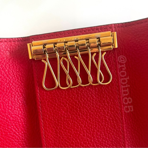 LOUIS VUITTON ❤️ Red Empreinte 6 Ring Key Holder ❤️ Excellent Condition - Picture 5 of 13